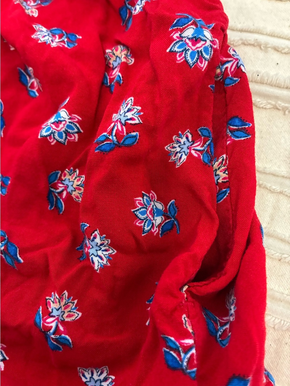 Red Sleeveless Floral Midi Dress by Croft and Barrow. Size XL. Rayon summer - Picture 11 of 11
